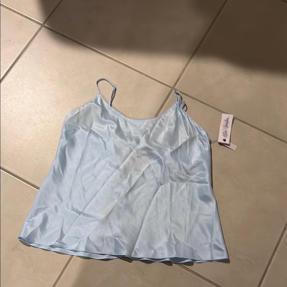 NWT cami medium satin shirt lilac and London 1493